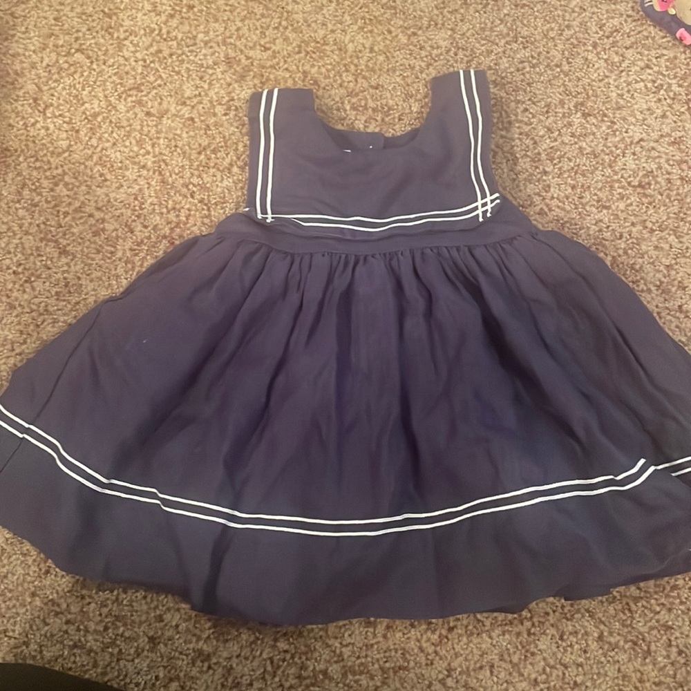 Navy blue nautical Frances Johnston Dress 2T